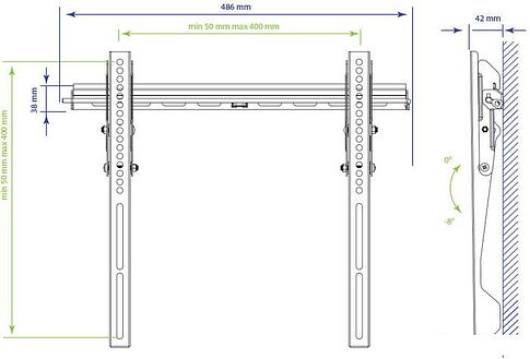 Кронштейн Kromax VEGA-12 (черный)