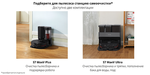 Робот-пылесос Roborock S7 MaxV Ultra (русская версия, черный)