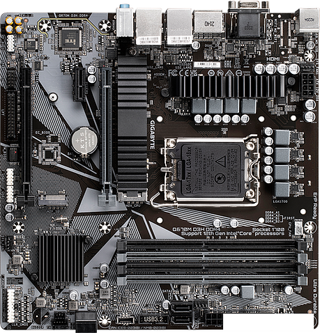 Материнская плата Gigabyte Q670M D3H DDR4 (rev. 1.0)