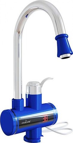 Проточный электрический водонагреватель-кран Mixline WH-003 (синий)