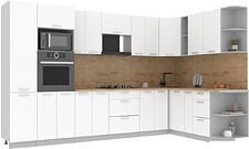 Готовая кухня Интерлиния Мила Лайт 1.88x3.4 правая (белый платинум/дуб бунратти) Готовая кухня Интерлиния Мила Лайт 1.88x3.4 правая (белый платинум/дуб бунратти)