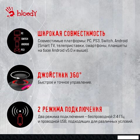 Геймпад A4Tech Bloody GPW70 (черный)