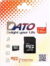 Карта памяти Dato microSDHC DTTF016GUIC10 16GB (с адаптером) Карта памяти Dato microSDHC DTTF016GUIC10 16GB (с адаптером)