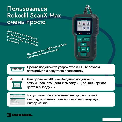 Автосканер Rokodil ScanX Max