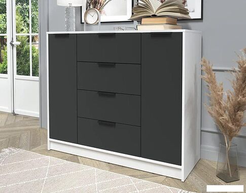 Тумба Интерлиния Концепт КТ-Т120 (антрацит/белый платинум)