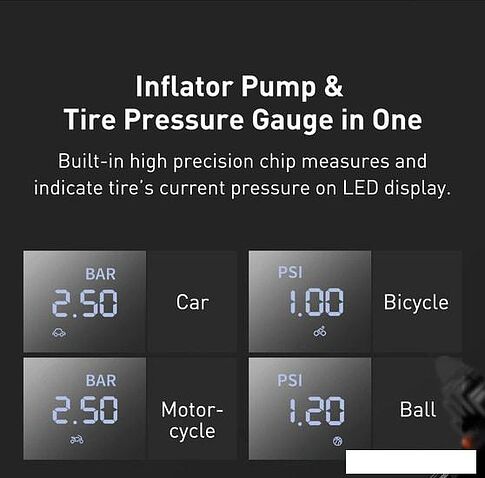 Автомобильный компрессор Baseus CRCQ000001