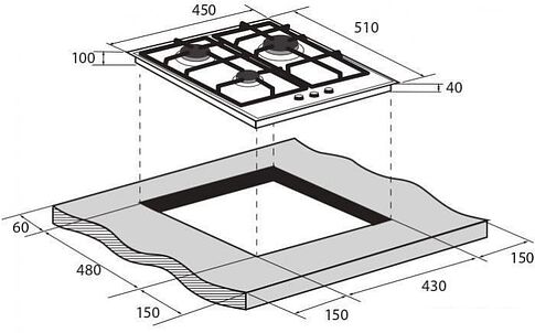 Варочная панель ZUGEL ZGH600B
