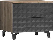 Консольный стол Shtabe Simple 7003 эко (графит/дуб веллингтон/черный)