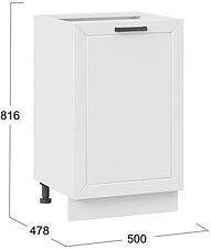 Шкаф напольный Трия Лорас 1Н5 (белый/холст белый) Шкаф напольный Трия Лорас 1Н5 (белый/холст белый)