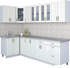 Угловая кухня Интерлиния Мила Крафт 1.2x2.8 (дуб полярный)