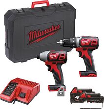 Milwaukee M18 BPP2D-402C 4933447126 (шуруповерт, винтоверт, 2 АКБ, кейс) Milwaukee M18 BPP2D-402C 4933447126 (шуруповерт, винтоверт, 2 АКБ, кейс)