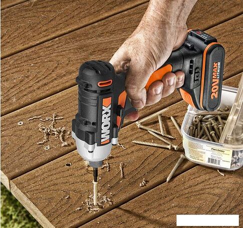 Ударный винтоверт Worx WX290.1 (с 2-мя АКБ, кейс)