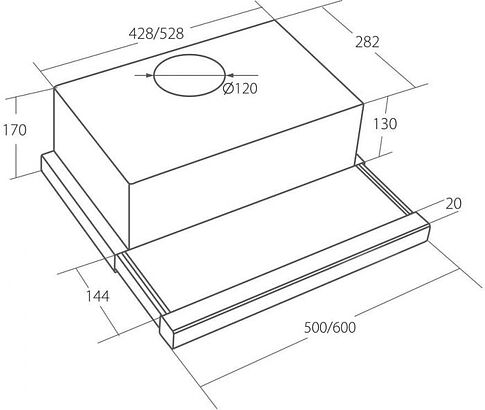 Кухонная вытяжка Akpo Light Eco Glass Twin 60 WK-7 Т-300 (белый)