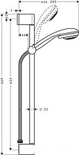 Душевой гарнитур Hansgrohe Crometta 85 (27767000) Душевой гарнитур Hansgrohe Crometta 85 (27767000)