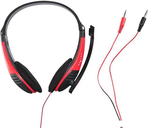 Наушники с микрофоном Oklick HS-M150 (черный/красный)