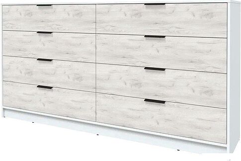 Комод Интерлиния Концепт КТ-К197 (дуб белый/белый платинум)