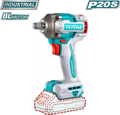 Total TOSLI240863 (гайковерт, шлифмашина, фен, 2 АКБ, сумка)