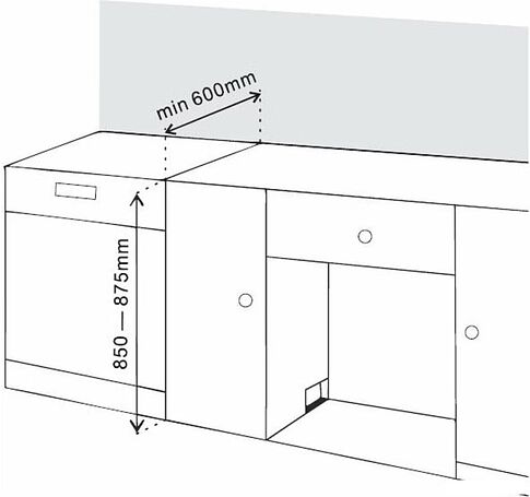 Отдельностоящая посудомоечная машина ARDO DTH1362S2