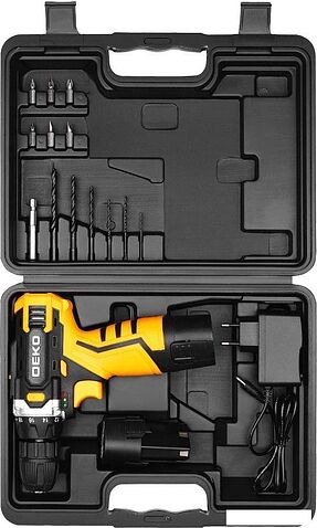 Дрель-шуруповерт Deko DKCD12V Set1 083-1022 (с 2-мя АКБ, кейс)