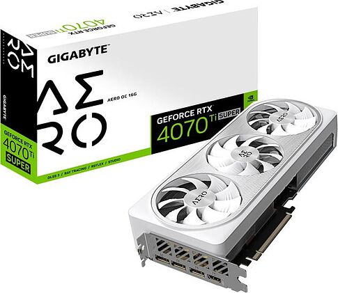 Видеокарта Gigabyte GeForce RTX 4070 Ti Super Aero OC 16G GV-N407TSAERO OC-16GD