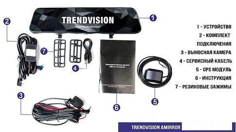 Автомобильный видеорегистратор TrendVision aMirror 12 Android Future