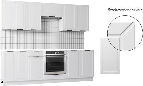 Готовая кухня Mio Tesoro Корнелия Ода-плюс 2.4 без столешницы (белый)