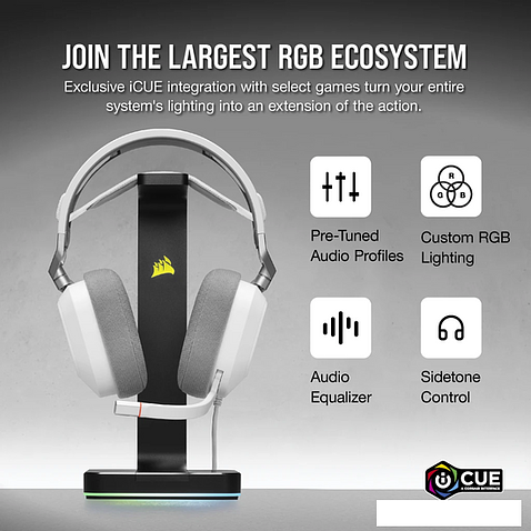 Наушники Corsair HS80 RGB USB (белый)