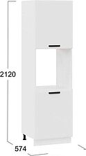 Шкаф напольный Трия Тиана 1П6 (белый/белый супермат)