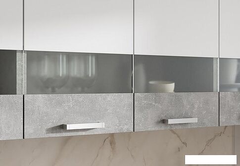 Готовая кухня Стендмебель Денвер 2.0 (белый/ателье светлое)