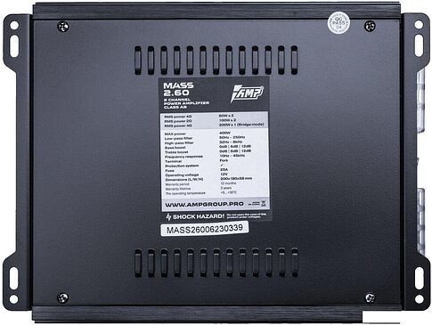 Автомобильный усилитель AMP MASS 2.60