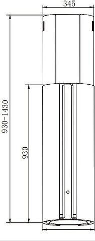 Кухонная вытяжка Weissgauff Sun 1400 Island BLDC Black