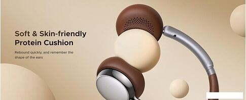 Наушники Ugreen Studio Plus HP207 (серебристый/коричневый)