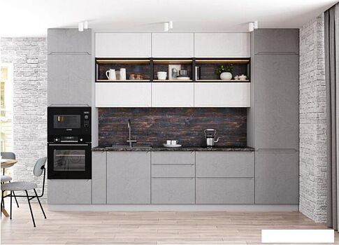 Шкаф напольный ДСВ Тренто СК2 800 (серый/белый)