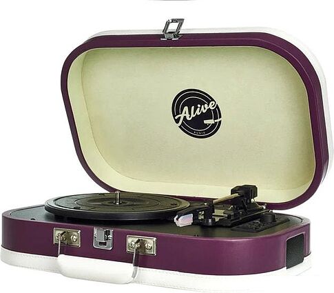 Виниловый проигрыватель Alive Audio Vintage (фиолетовый)