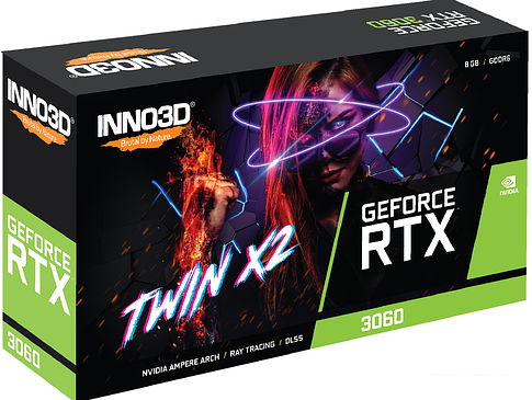 Видеокарта Inno3D GeForce RTX 3060 8GB Twin X2 N30602-08D6-11902130