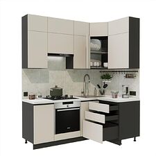 Готовая кухня ВерсоМебель Эко Премиум 1.2x2.0 правая (кашемир/ст. мрамор лацио)