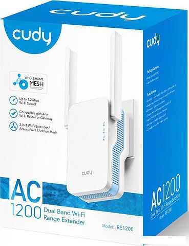 Усилитель Wi-Fi Cudy RE1200 1.0