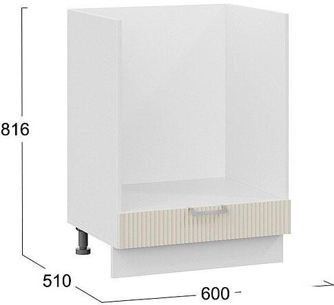 Шкаф напольный Трия Кимберли 1Н6Б (белый/крем)