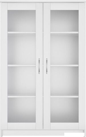 Тумба Mio Tesoro Сириус 2 двери со стеклом 78x123 2.02.03.390.1 (белый)