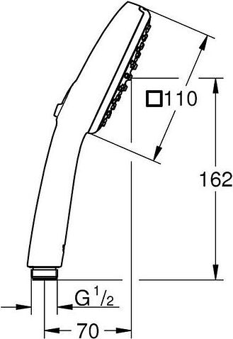 Душевая лейка Grohe Tempesta Cube 26746003