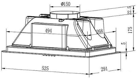 Кухонная вытяжка Evelux Margit 60 W