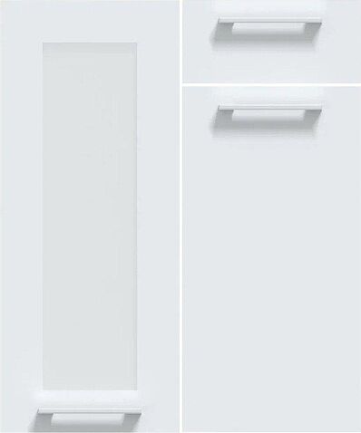 Готовая кухня Интерлиния Мила Gloss 2.55-ПМ3 (белый/белый/дуб бунратти)