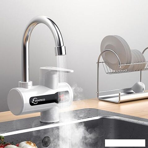 Проточный электрический водонагреватель-кран Saniteco WM-001-C2 (белый)