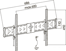 Кронштейн Kromax FLAT-2 Кронштейн Kromax FLAT-2
