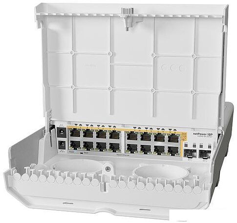 Управляемый коммутатор 3-го уровня Mikrotik netPower 16P CRS318-16P-2S+OUT