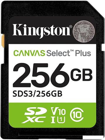 Карта памяти Kingston Canvas Select Plus SDXC 256GB SDS3/256GB