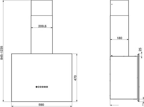 Кухонная вытяжка Elikor Метеорит 60П-700-Э4Д 195948 (черный с серебром)