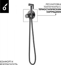 Гигиенический душ Oliveeka OL-829909-BGM (матовый оружейный металл)