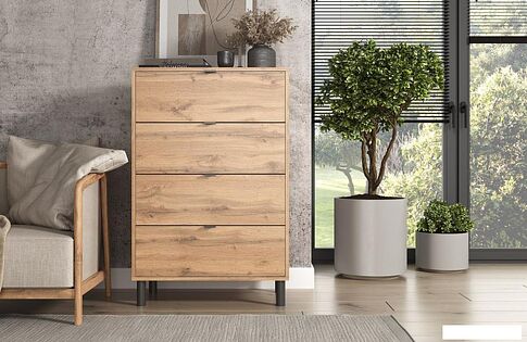 Комод ЭлиГард Mone 4S (дуб вотан)