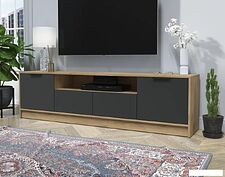 Тумба Интерлиния ТВ Концепт КТ-ТВ4-50 (антрацит/дуб золотой)